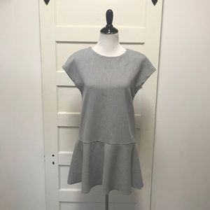 Zara Trafaluc Collection Gray Drop Waist Dress
